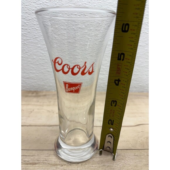 Vtg 1970 Coors Banquet Beer Glasses Heavy Base Set Of 2 - Picture 9 of 11